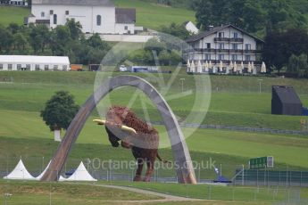 World © Octane Photographic Ltd. Red Bull arch. Thursday 30th June 2016, F1 Austrian GP, Red Bull Ring, Spielberg, Austria. Digital Ref : 1594CB1D1557