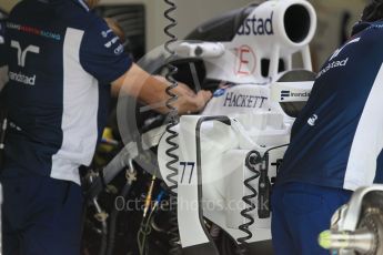 World © Octane Photographic Ltd. Williams Martini Racing, Williams Mercedes FW38. Thursday 30th June 2016, F1 Austrian GP Pit Lane, Red Bull Ring, Spielberg, Austria. Digital Ref : 1594CB1D1582