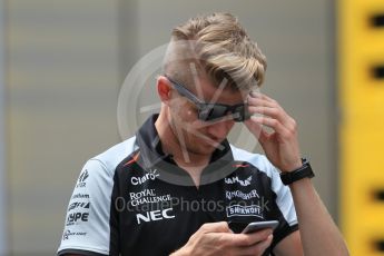 World © Octane Photographic Ltd. Sahara Force India VJM09 - Nico Hulkenberg. Thursday 30th June 2016, F1 Austrian GP Paddock, Red Bull Ring, Spielberg, Austria. Digital Ref :1594CB1D1688
