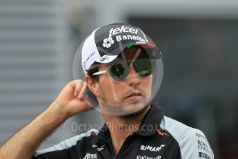 World © Octane Photographic Ltd. Sahara Force India VJM09 - Sergio Perez. Thursday 30th June 2016, F1 Austrian GP Paddock, Red Bull Ring, Spielberg, Austria. Digital Ref :1594CB1D1784