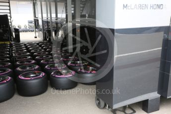 World © Octane Photographic Ltd. McLaren Honda preparing tyres. Thursday 30th June 2016, F1 Austrian GP Paddock, Red Bull Ring, Spielberg, Austria. Digital Ref : 1594CB5D2371