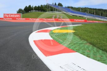 World © Octane Photographic Ltd. Entrance into Turn 1. Thursday 30th June 2016, F1 Austrian GP, Red Bull Ring, Spielberg, Austria. Digital Ref : 1594CB5D2417