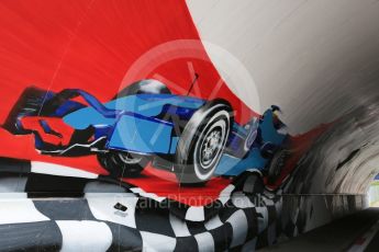 World © Octane Photographic Ltd. Painted circuit entry access tunnel. Thursday 30th June 2016, F1 Austrian GP, Red Bull Ring, Spielberg, Austria. Digital Ref : 1594CB5D2433