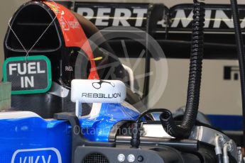 World © Octane Photographic Ltd. Manor Racing MRT05. Thursday 30th June 2016, F1 Austrian GP Pit Lane, Red Bull Ring, Spielberg, Austria. Digital Ref : 1594LB1D0203