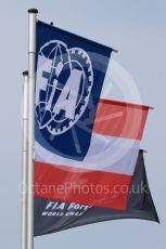 World © Octane Photographic Ltd. FIA Formula 1 flag with the Austrian flag. Thursday 30th June 2016, F1 Austrian GP Pit Lane, Red Bull Ring, Spielberg, Austria. Digital Ref : 1594LB1D0219