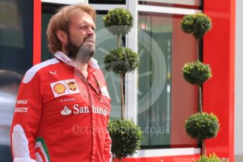 World © Octane Photographic Ltd. Scuderia Ferrari - Gino Rosato. Thursday 30th June 2016, F1 Austrian GP Paddock, Red Bull Ring, Spielberg, Austria. Digital Ref : 1594LB1D0222
