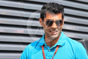 World © Octane Photographic Ltd. Channel 4 - Karun Chandhok. Thursday 30th June 2016, F1 Austrian GP Pit Lane, Red Bull Ring, Spielberg, Austria. Digital Ref : 1594LB1D0266