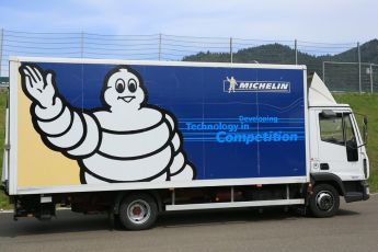 World © Octane Photographic Ltd. Thursday 30th June 2016, Michelin Porsche tyres. Support Race Austrian GP Paddock, Red Bull Ring, Spielberg, Austria. Digital Ref :1595CB5D2425