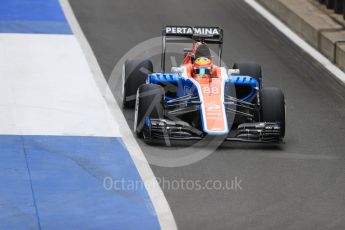 World © Octane Photographic Ltd. Manor Racing MRT05 – Rio Haryanto. Tuesday 12th July 2016, F1 In-season testing, Silverstone UK. Digital Ref :1618LB1D7116