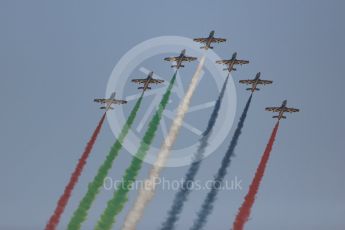 World © Octane Photographic Ltd. UAE Al Fursan (The Knights) Air Display Team – Aermacchi MB-339A. Saturday 26th November 2016, F1 Abu Dhabi GP - Yas Marina circuit, Abu Dhabi. Digital Ref :