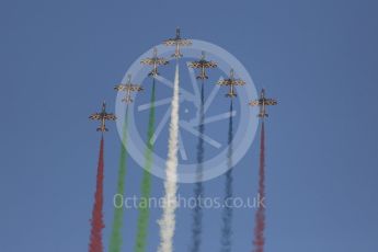 World © Octane Photographic Ltd. UAE Al Fursan (The Knights) Air Display Team – Aermacchi MB-339A. Saturday 26th November 2016, F1 Abu Dhabi GP - Yas Marina circuit, Abu Dhabi. Digital Ref :