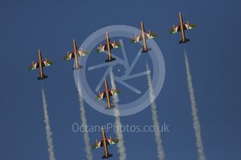 World © Octane Photographic Ltd. UAE Al Fursan (The Knights) Air Display Team – Aermacchi MB-339A. Saturday 26th November 2016, F1 Abu Dhabi GP - Yas Marina circuit, Abu Dhabi. Digital Ref :