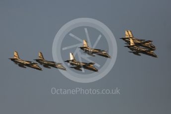 World © Octane Photographic Ltd. UAE Al Fursan (The Knights) Air Display Team – Aermacchi MB-339A. Saturday 26th November 2016, F1 Abu Dhabi GP - Yas Marina circuit, Abu Dhabi. Digital Ref :