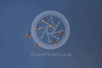 World © Octane Photographic Ltd. UAE Al Fursan (The Knights) Air Display Team – Aermacchi MB-339A. Saturday 26th November 2016, F1 Abu Dhabi GP - Yas Marina circuit, Abu Dhabi. Digital Ref :