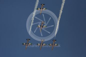 World © Octane Photographic Ltd. UAE Al Fursan (The Knights) Air Display Team – Aermacchi MB-339A. Saturday 26th November 2016, F1 Abu Dhabi GP - Yas Marina circuit, Abu Dhabi. Digital Ref :