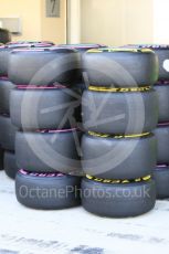 World © Octane Photographic Ltd. Mercedes AMG Petronas wheels with Purple (Ultrasoft), Red (Supersoft) and Yellow (Soft) Pirelli tyres. Thursday 24th November 2016, F1 Abu Dhabi GP - Pitlane. Yas Marina circuit, Abu Dhabi. Digital Ref :