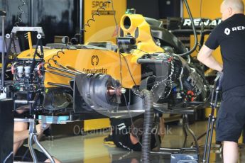 World © Octane Photographic Ltd. Renault Sport F1 Team RS16 - under build. Thursday 24th November 2016, F1 Abu Dhabi GP - Pitlane, Yas Marina circuit, Abu Dhabi. Digital Ref :