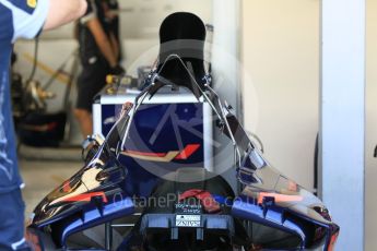 World © Octane Photographic Ltd. Scuderia Toro Rosso STR11 – bodywork. Thursday 24th November 2016, F1 Abu Dhabi GP - Pitlane, Yas Marina circuit, Abu Dhabi. Digital Ref :