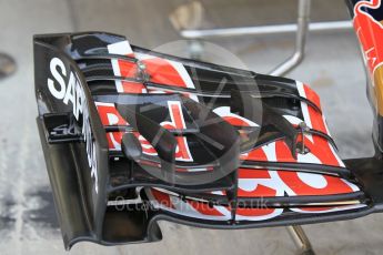 World © Octane Photographic Ltd. Scuderia Toro Rosso STR11 – front wing. Thursday 24th November 2016, F1 Abu Dhabi GP - Pitlane, Yas Marina circuit, Abu Dhabi. Digital Ref :