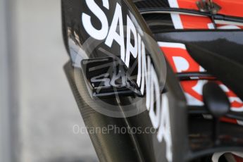 World © Octane Photographic Ltd. Scuderia Toro Rosso STR11 – front wing endplate. Thursday 24th November 2016, F1 Abu Dhabi GP - Pitlane, Yas Marina circuit, Abu Dhabi. Digital Ref :