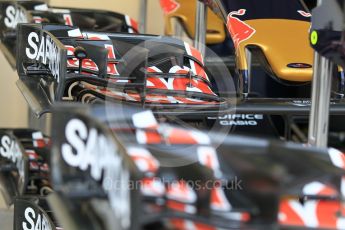 World © Octane Photographic Ltd. Scuderia Toro Rosso STR11 – front wings. Thursday 24th November 2016, F1 Abu Dhabi GP - Pitlane, Yas Marina circuit, Abu Dhabi. Digital Ref :