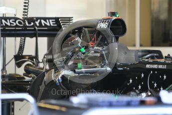 World © Octane Photographic Ltd. McLaren Honda MP4-31 – airbox and engine. Thursday 24th November 2016, F1 Abu Dhabi GP - Pitlane, Yas Marina circuit, Abu Dhabi. Digital Ref :