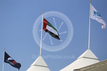 World © Octane Photographic Ltd. F1, UAE and circuit flags. Thursday 24th November 2016, F1 Abu Dhabi GP - Pitlane, Yas Marina circuit, Abu Dhabi. Digital Ref :