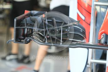 World © Octane Photographic Ltd. Haas F1 Team VF-16 – front wing. Thursday 24th November 2016, F1 Abu Dhabi GP - Pitlane, Yas Marina circuit, Abu Dhabi. Digital Ref :