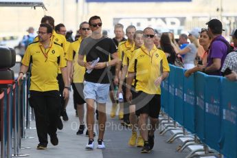 World © Octane Photographic Ltd. Renault Sport F1 Team RS16 – Jolyon Palmer. Thursday 24th November 2016, F1 Abu Dhabi GP - Pitlane, Yas Marina circuit, Abu Dhabi. Digital Ref :