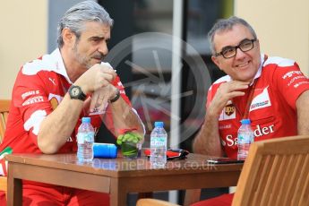 World © Octane Photographic Ltd. Scuderia Ferrari Team Principal Maurizio Arrivabene. Thursday 24th November 2016, F1 Abu Dhabi GP - Pitlane, Yas Marina circuit, Abu Dhabi. Digital Ref :