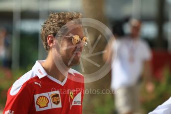 World © Octane Photographic Ltd. Scuderia Ferrari SF16-H – Sebastian Vettel. Thursday 24th November 2016, F1 Abu Dhabi GP - Paddock, Yas Marina circuit, Abu Dhabi. Digital Ref :