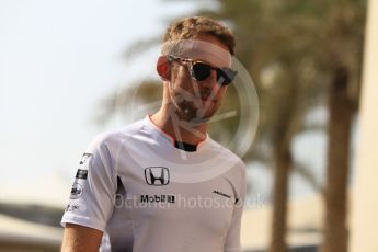 World © Octane Photographic Ltd. McLaren Honda MP4-31 – Jenson Button. Thursday 24th November 2016, F1 Abu Dhabi GP - Paddock, Yas Marina circuit, Abu Dhabi. Digital Ref :
