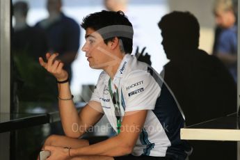 World © Octane Photographic Ltd. Williams Martini Racing, Williams Mercedes FW38 Development Driver (and 2017 race driver) – Lance Stroll. Thursday 24th November 2016, F1 Abu Dhabi GP - Paddock, Yas Marina circuit, Abu Dhabi. Digital Ref :