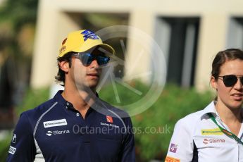 World © Octane Photographic Ltd. F1 Singapore GP paddock prior to the FIA Driver Press Conference part1, Yas Marina circuit, Abu Dhabi. Thursday 24th November 2016. Sauber F1 Team – Felipe Nasr. Digital Ref :