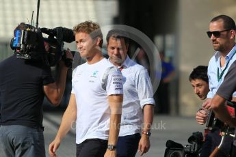 World © Octane Photographic Ltd. F1 Singapore GP paddock prior to the FIA Driver Press Conference part2, Yas Marina circuit, Abu Dhabi. Thursday 24th November 2016. Mercedes AMG Petronas – Nico Rosberg . Digital Ref :