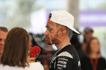 World © Octane Photographic Ltd. F1 Singapore GP paddock prior to the FIA Driver Press Conference part2, Yas Marina circuit, Abu Dhabi. Thursday 24th November 2016. Mercedes AMG Petronas – Lewis Hamilton. Digital Ref :