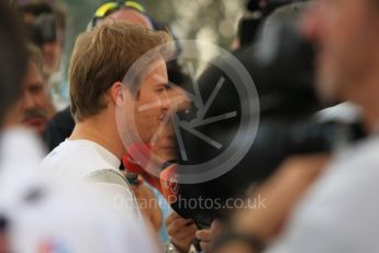 World © Octane Photographic Ltd. F1 Singapore GP paddock prior to the FIA Driver Press Conference part2, Yas Marina circuit, Abu Dhabi. Thursday 24th November 2016. Mercedes AMG Petronas – Nico Rosberg . Digital Ref :