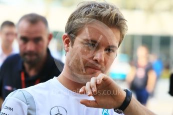 World © Octane Photographic Ltd. F1 Singapore GP paddock prior to the FIA Driver Press Conference part2, Yas Marina circuit, Abu Dhabi. Thursday 24th November 2016. Mercedes AMG Petronas – Nico Rosberg . Digital Ref :