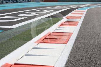 World © Octane Photographic Ltd. Turn 1 exit kerb. Thursday 24th November 2016, F1 Abu Dhabi GP - Track. Yas Marina circuit, Abu Dhabi. Digital Ref :
