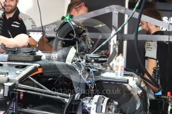World © Octane Photographic Ltd. Sahara Force India VJM09 - Sidepod detail. Thursday 24th November 2016, F1 Abu Dhabi GP - Pitlane, Yas Marina circuit, Abu Dhabi. Digital Ref :