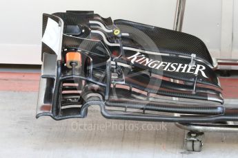 World © Octane Photographic Ltd. Sahara Force India VJM09 - front wing. Thursday 24th November 2016, F1 Abu Dhabi GP - Pitlane, Yas Marina circuit, Abu Dhabi. Digital Ref :