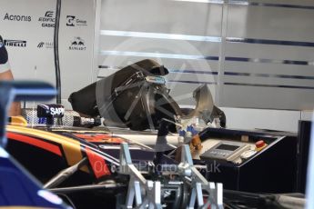 World © Octane Photographic Ltd. Scuderia Toro Rosso STR11 – Carlos Sainz - rear crash structure. Thursday 24th November 2016, F1 Abu Dhabi GP - Pitlane, Yas Marina circuit, Abu Dhabi. Digital Ref :