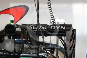 World © Octane Photographic Ltd. McLaren Honda MP4-31 - rear wing. Thursday 24th November 2016, F1 Abu Dhabi GP - Pitlane, Yas Marina circuit, Abu Dhabi. Digital Ref :