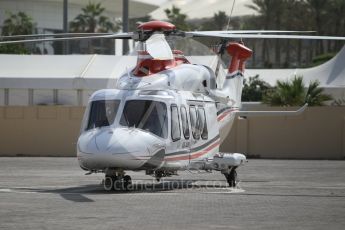 World © Octane Photographic Ltd. UAE medical helicopter. Friday 25th November 2016, F1 Abu Dhabi GP - Practice 1, Yas Marina circuit, Abu Dhabi. Digital Ref :