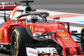 World © Octane Photographic Ltd. Scuderia Ferrari SF16-H with Halo – Sebastian Vettel. Friday 25th November 2016, F1 Abu Dhabi GP - Practice 1, Yas Marina circuit, Abu Dhabi. Digital Ref :