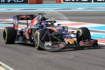 World © Octane Photographic Ltd. Scuderia Toro Rosso STR11 with Halo – Daniil Kvyat. Friday 25th November 2016, F1 Abu Dhabi GP - Practice 1, Yas Marina circuit, Abu Dhabi. Digital Ref :