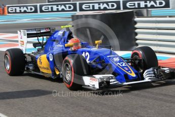 World © Octane Photographic Ltd. Sauber F1 Team C35 – Felipe Nasr. Friday 25th November 2016, F1 Abu Dhabi GP - Practice 1, Yas Marina circuit, Abu Dhabi. Digital Ref :