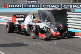 World © Octane Photographic Ltd. Haas F1 Team VF-16 - Esteban Gutierrez. Friday 25th November 2016, F1 Abu Dhabi GP - Practice 1, Yas Marina circuit, Abu Dhabi. Digital Ref :