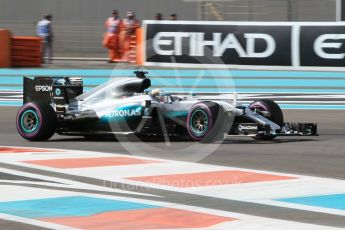 World © Octane Photographic Ltd. Mercedes AMG Petronas W07 Hybrid – Lewis Hamilton. Friday 25th November 2016, F1 Abu Dhabi GP - Practice 1. Yas Marina circuit, Abu Dhabi. Digital Ref :