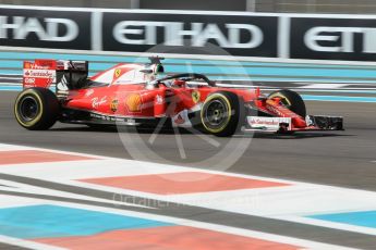 World © Octane Photographic Ltd. Scuderia Ferrari SF16-H with Halo – Sebastian Vettel. Friday 25th November 2016, F1 Abu Dhabi GP - Practice 1, Yas Marina circuit, Abu Dhabi. Digital Ref :